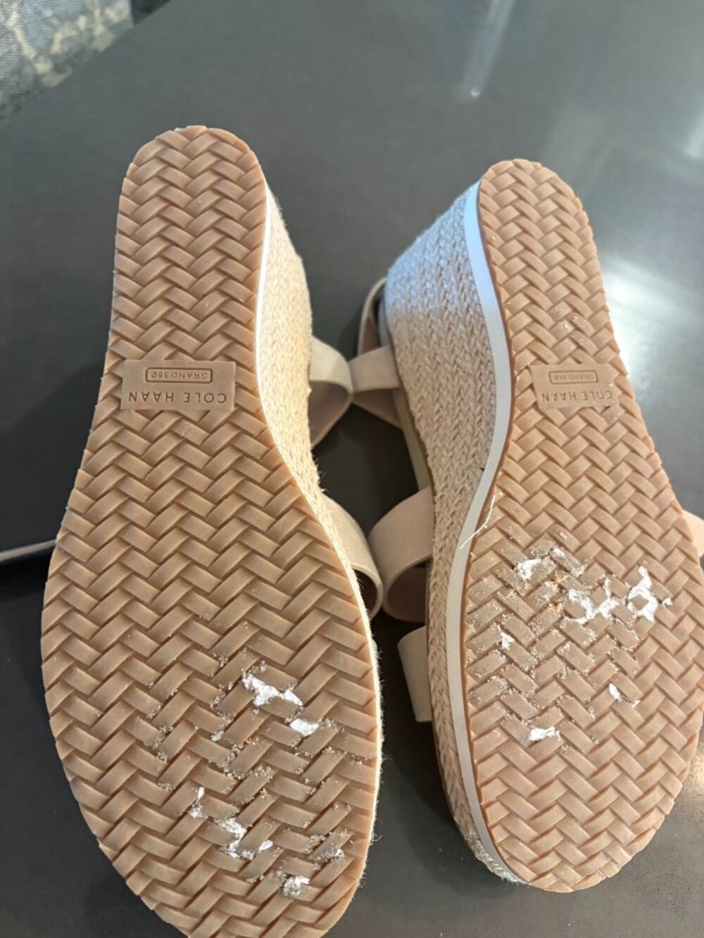Cole Haan Ronnie Cloudfeel Espadrille Platform Wedge Sandal 6.5 B, LIGHT SESAME - Picture 5 of 8